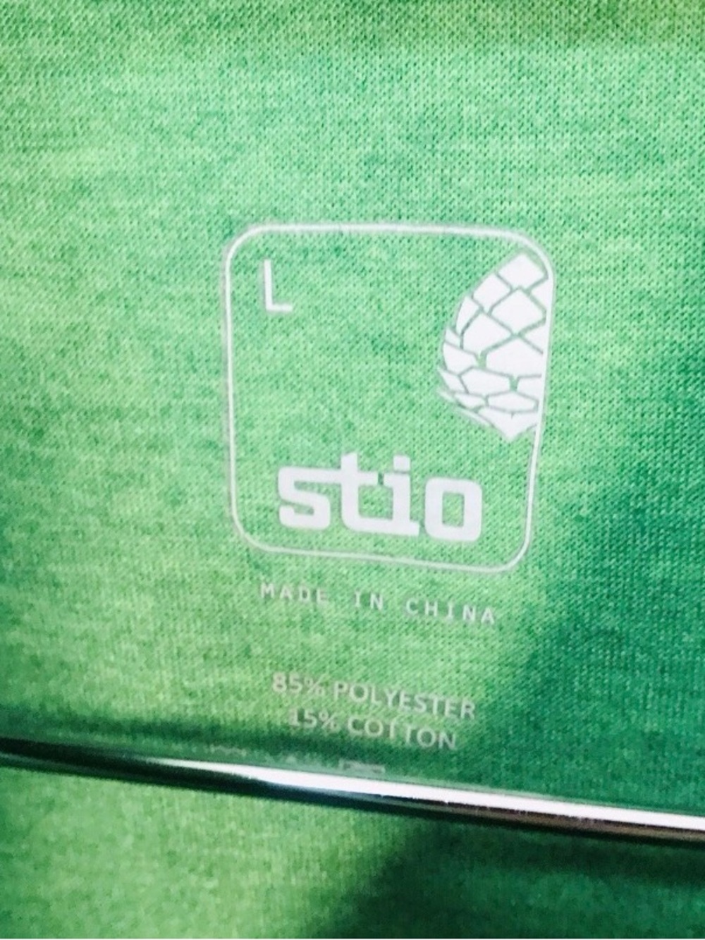STIO Divide Polo Shirt Mens L Large Green Short Sleeve Golf Outdoors Hiking - Picture 3 of 7